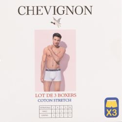 Lot de 3 boxers ayden Homme CHEVIGNON Lot de 3 boxers ayden Homme CHEVIGNON