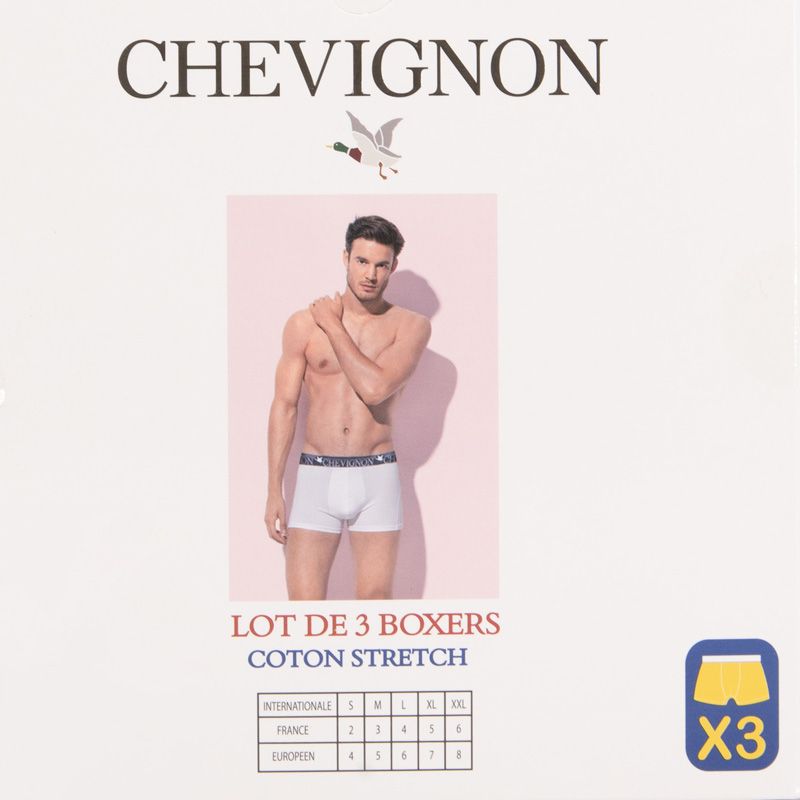 Lot de 3 boxers ayden Homme CHEVIGNON Lot de 3 boxers ayden Homme CHEVIGNON