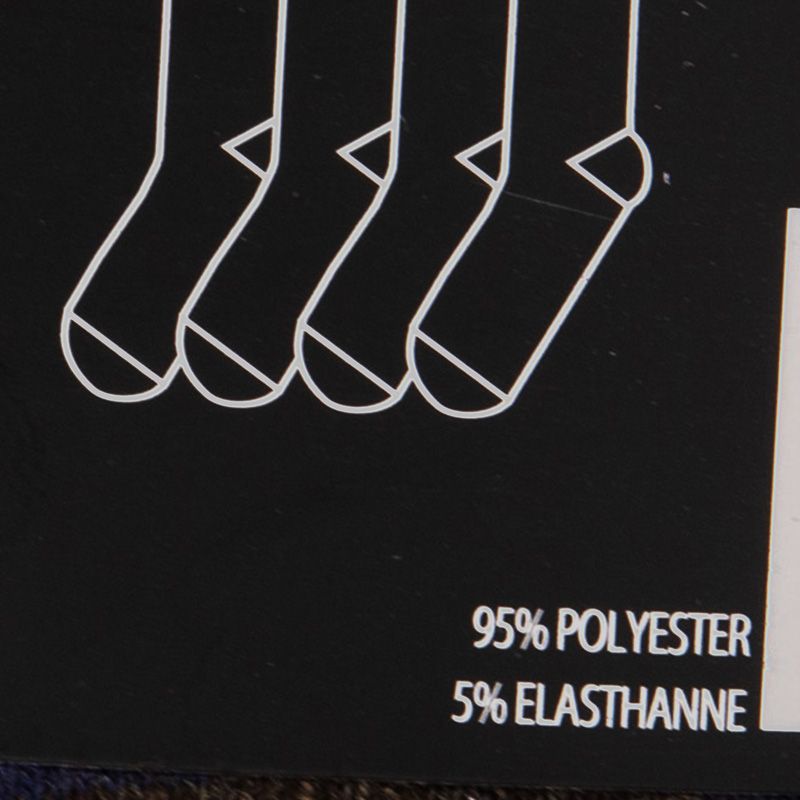 Lot De 4 Paires De Chaussettes Mi-mollet Pour Homme - Coton/polyester, Couleurs Assorties, Confortables