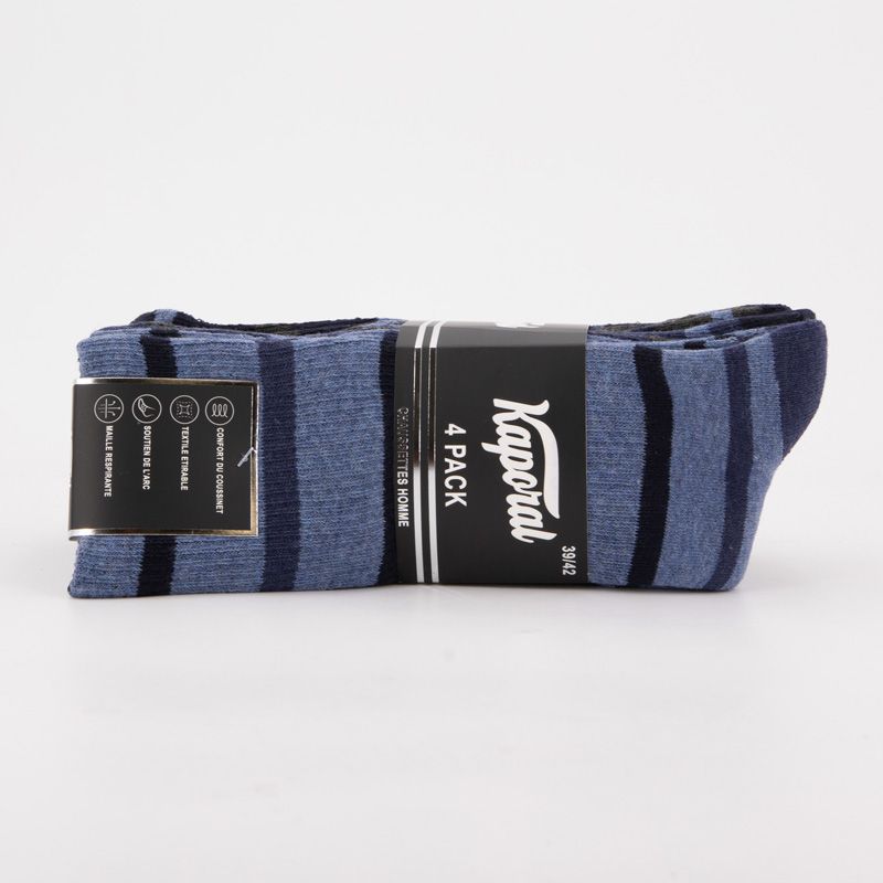 Lot de 4 paires de chaussettes de sport jacquelin Homme KAPORAL