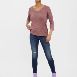 Pull 3/4 vmbrianna eucalyptus 10248738 4358 Femme VERO MODA