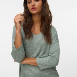 Pull 3/4 vmbrianna eucalyptus 10248738 4358 Femme VERO MODA