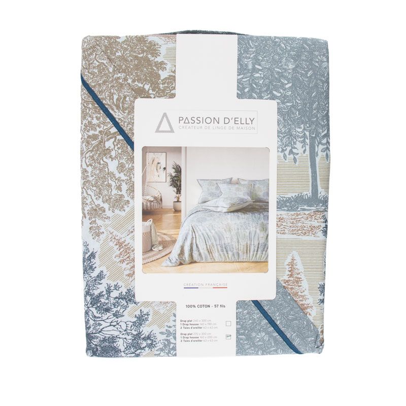 Parure de lit niro gris 220x240 Mixte PASSION D ELLY