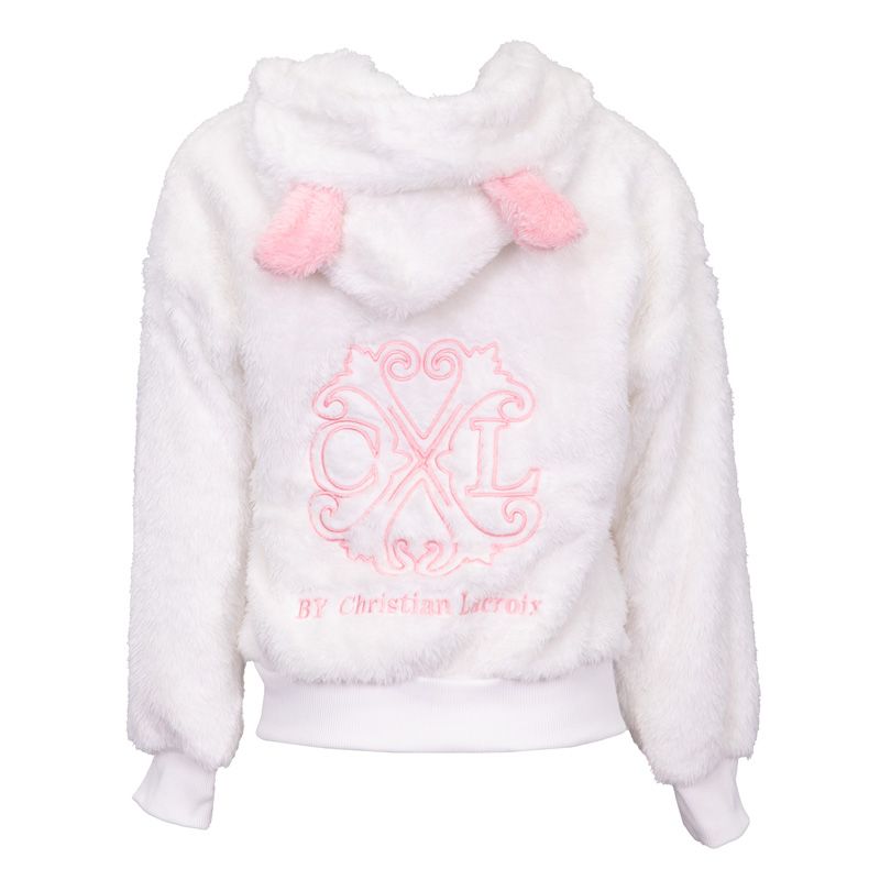 Veste polaire fille gris rose blanc hiverz105 4/14 ans Fille CXL BY CHRISTIAN LACROIX