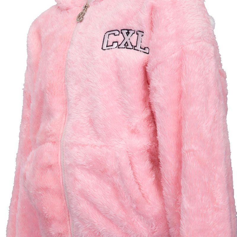 Veste polaire fille gris rose blanc hiverz105 4/14 ans Fille CXL BY CHRISTIAN LACROIX