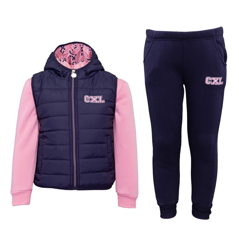 Ensemble 3 pcs fille marine gris hiverz311 1/5 ans Fille CXL BY CHRISTIAN LACROIX