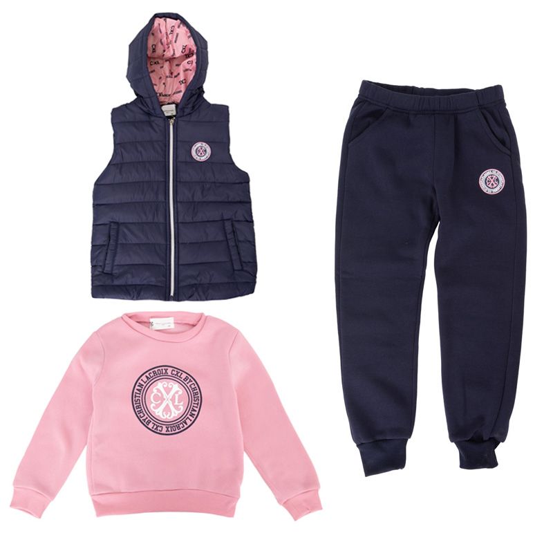 Ensemble 3 pcs fille marine rose hiverz312 1/5 ans Fille CXL BY CHRISTIAN LACROIX