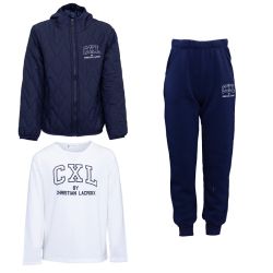 Ensemble 3 pcs garcongris, marine hiverbl013 4/14 ans Garçon CXL BY CHRISTIAN LACROIX