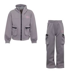 Ensemble poche fille gris marine rose hivercl183 4/12 ans Fille CXL BY CHRISTIAN LACROIX