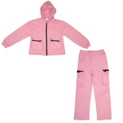 Ensemble poche fille gris marine rose hivercl183 4/12 ans Fille CXL BY CHRISTIAN LACROIX