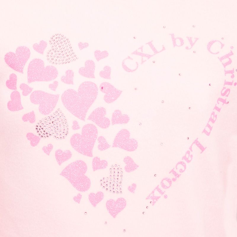 Tee shirt ml fille rose blanccl52 4/14 ans Enfant CXL BY CHRISTIAN LACROIX