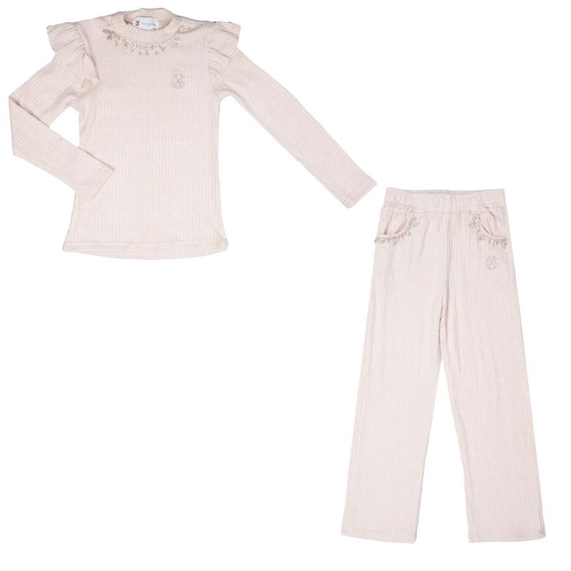 Ensemble maille gris rose permcl176 4/14 ans Enfant CXL BY CHRISTIAN LACROIX