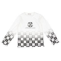 Tee shirt ml garcon bleu marine, blanc perm z187 4/14 ans Enfant CXL BY CHRISTIAN LACROIX