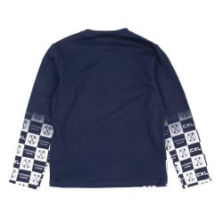 Tee shirt ml garcon bleu marine, blanc perm z187 4/14 ans Enfant CXL BY CHRISTIAN LACROIX