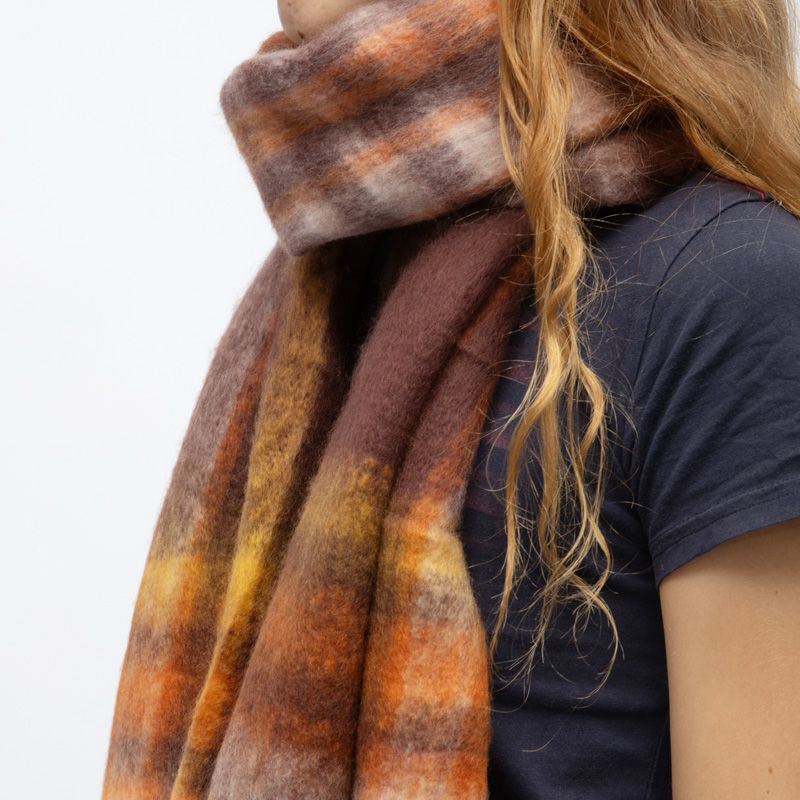 Echarpe à franges carreaux douce avec laine 40x210 cm Femme GERARD PASQUIER Echarpe à franges carreaux douce avec laine 40x210 cm Femme GERARD PASQUIER