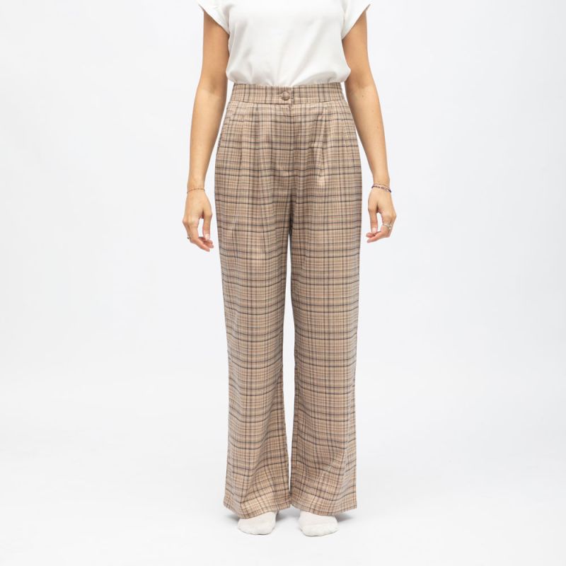 Pantalon 13-carreaux paoline-p102421z4a Femme LA PETITE ETOILE