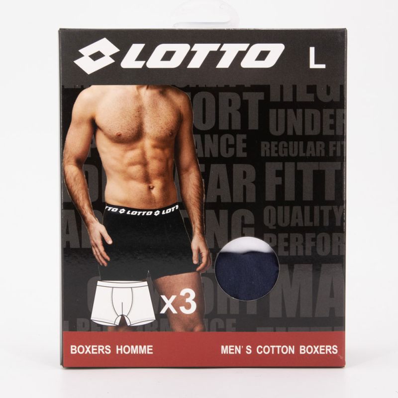 Lot de 3 boxers white/navy/black Homme LOTTO Lot de 3 boxers white/navy/black Homme LOTTO