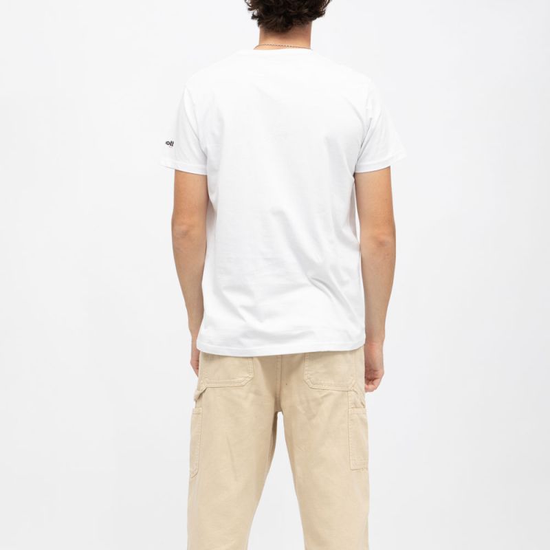 Tee shirt blanc col v basic Homme SCHOTT