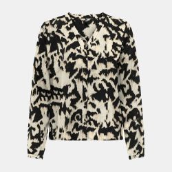 Chemisier fluide imprimé zébré Lenia col v Femme ONLY