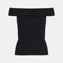 Top coton sahia black épaules dénudées Femme VILA