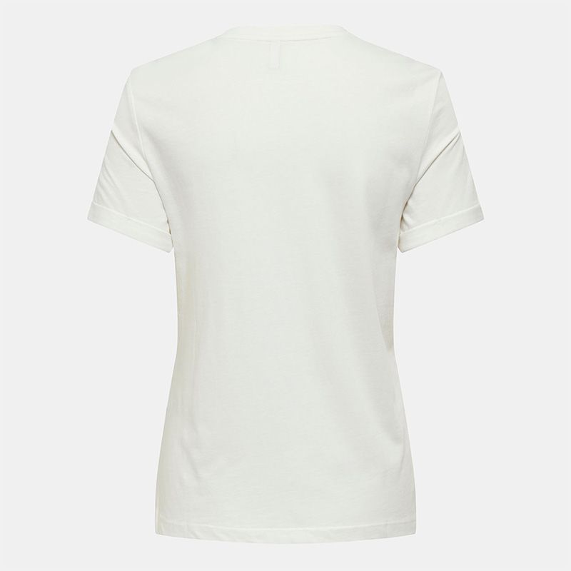 Tee shirt Tenna col rond coton imprimé coeur regular Femme ONLY Tee shirt Tenna col rond coton imprimé coeur regular Femme ONLY