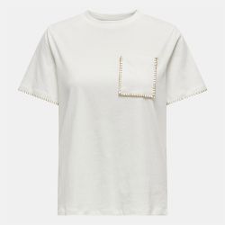 Tee shirt poche avant karen avec surpiques Femme ONLY