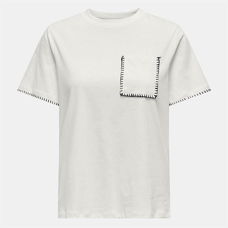 Tee shirt poche avant karen avec surpiques Femme ONLY