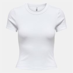 Tee shirt basique col rond coton bio Femme ONLY