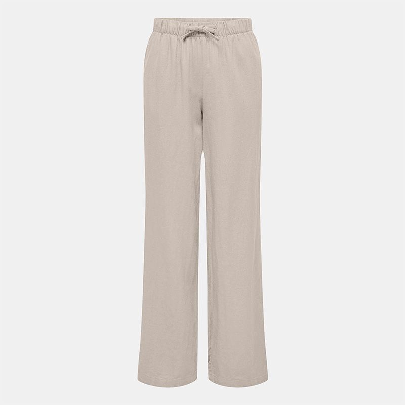 Pantalon en lin fermeture cordon Femme ONLY