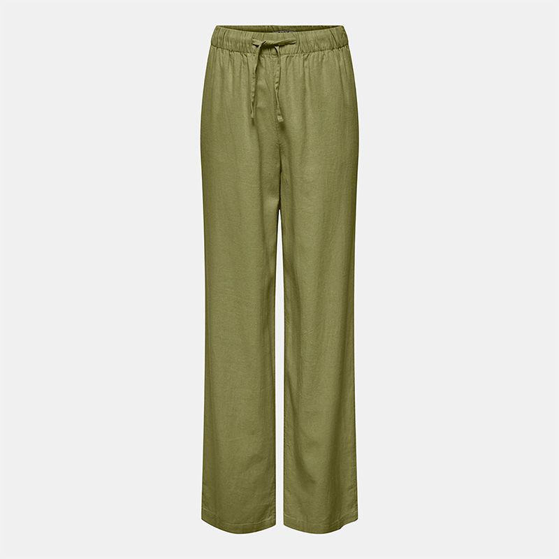 Pantalon en lin fermeture cordon Femme ONLY
