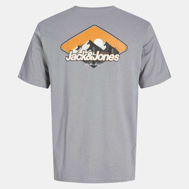 Tee shirt blanc mine col rond motif soleil levant Homme JACK & JONES Tee shirt blanc mine col rond motif soleil levant Homme JACK & JONES