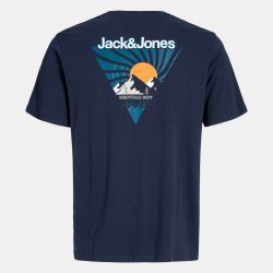Tee shirt coton mine crew imprimé triangle avec montagnes Homme JACK & JONES Tee shirt coton mine crew imprimé triangle avec montagnes Homme JACK & JONES