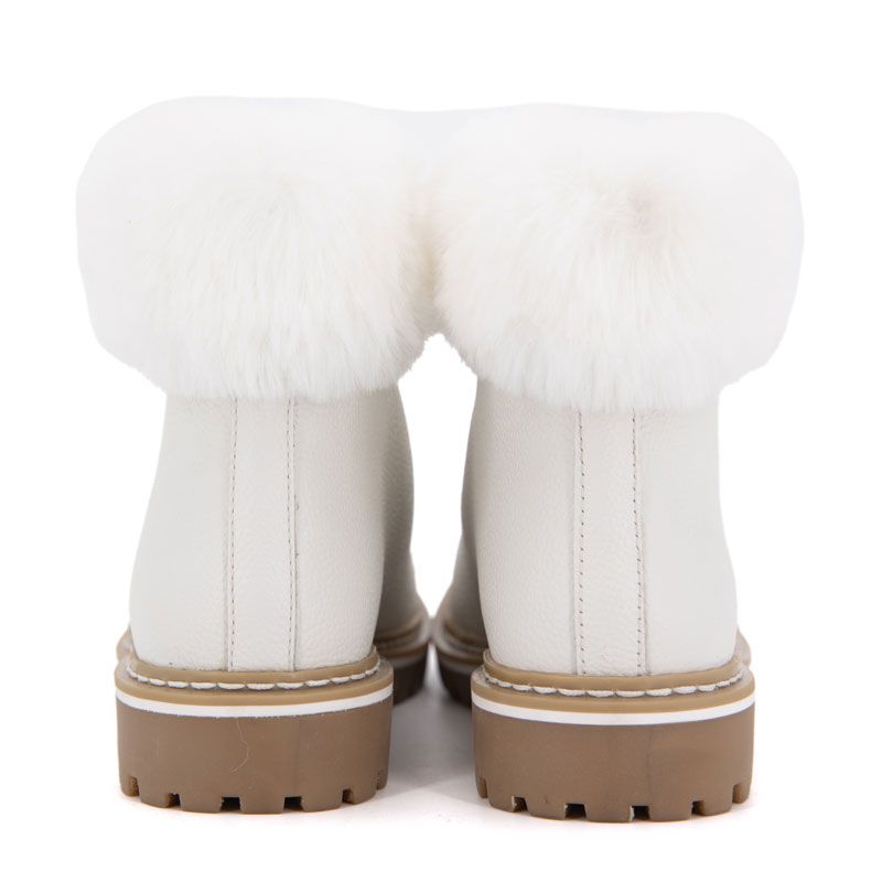 Bottines cuir grainé avec fausse fourrure Femme LES TROPEZIENNES PAR M.BELARBI