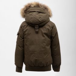 Parka cap fourrure jami fur sauge Enfant PYRENEX