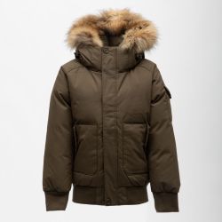 Parka cap fourrure jami fur sauge Enfant PYRENEX