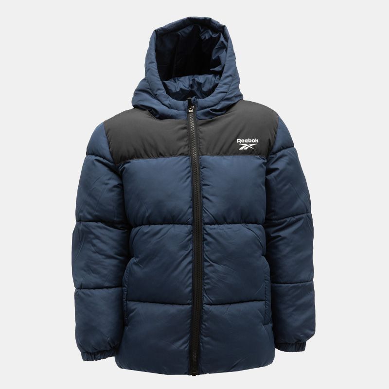 Doudoune à capuche navy logo blanc brodé Enfant REEBOK