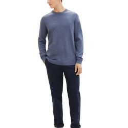 Pull turquoise blue melange 1039805055 Homme TOM TAILOR
