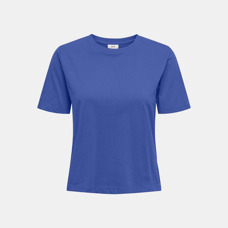 Tee shirt court coton rex col rond Femme JDY