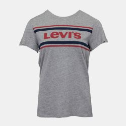 Tee shirt gris chiné coton manches courtes Femme LEVI'S