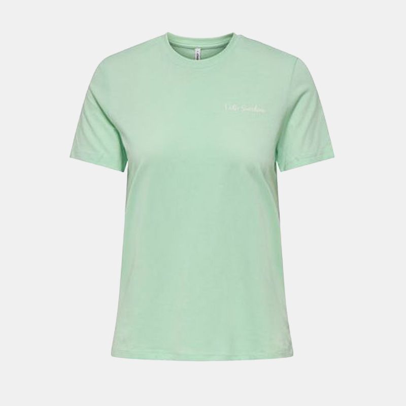 Tee shirt Texi coton couleur vert d'eau Femme ONLY