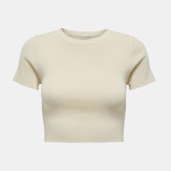 Crop top moulant manches courtes Femme JDY