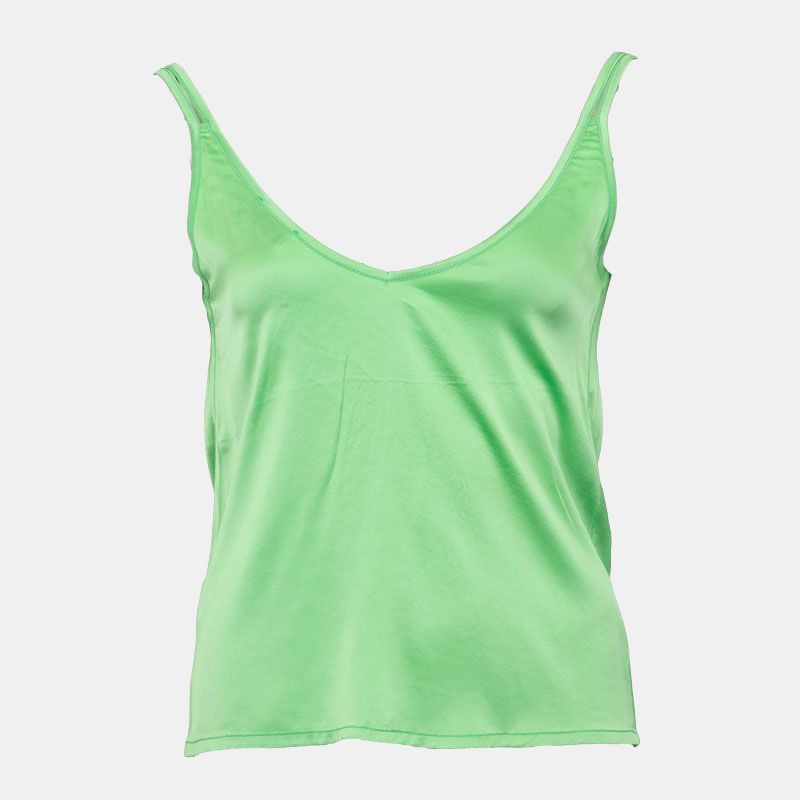 Caraco satiné light green col v Femme DIXIE