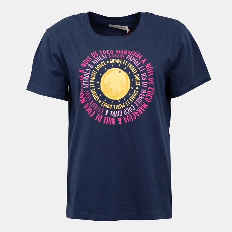Tee shirt bleu marine coton Soleil Femme LA PETITE ETOILE