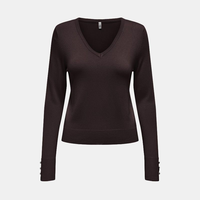 Pull fin Minna col V manches longues Femme ONLY