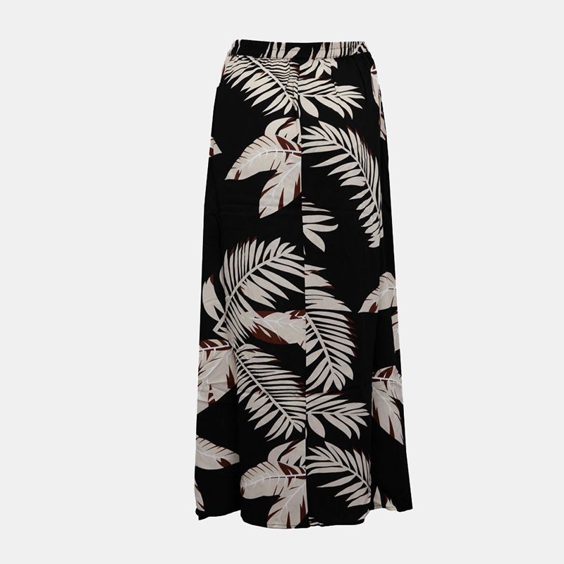 Jupe longue taille haute imprimé feuilles Femme VERO MODA