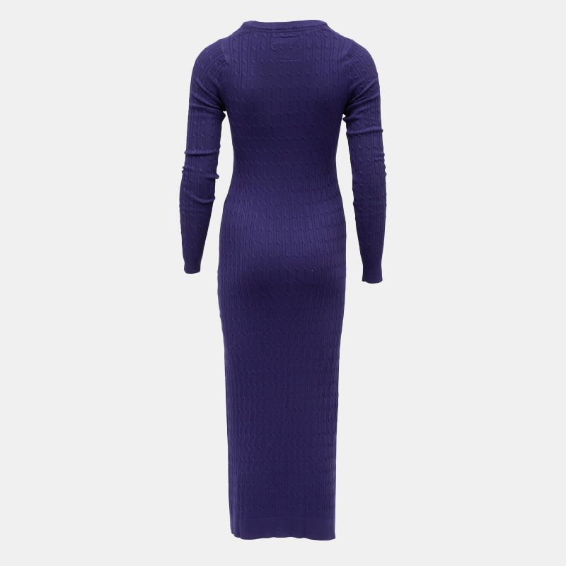 Robe maxi maille torsadée col rondFemme BILL TORNADE