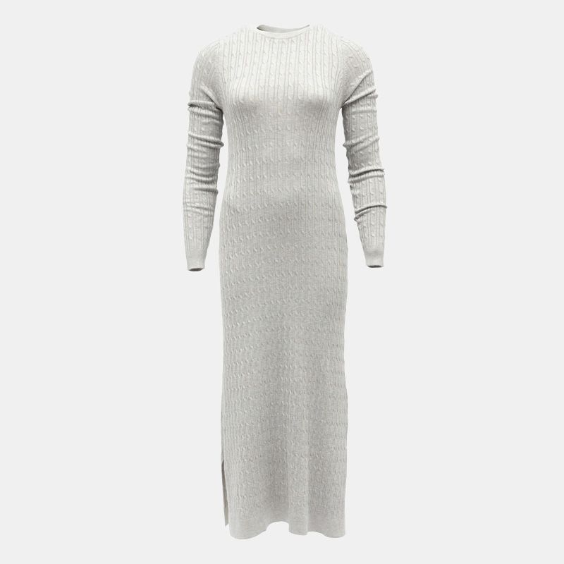 Robe maxi maille torsadée col rondFemme BILL TORNADE Robe maxi maille torsadée col rondFemme BILL TORNADE
