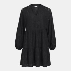 Robe midi Gia oversize col V broderie anglaise Femme OBJECT