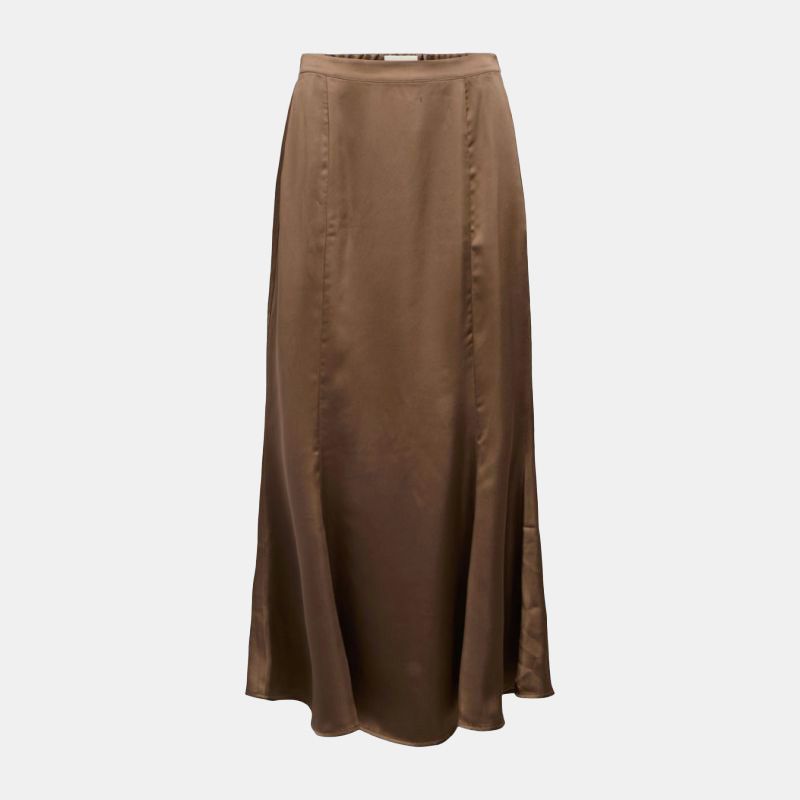 Jupe longue droite effet satiné Femme OBJECT Jupe longue droite effet satiné Femme OBJECT