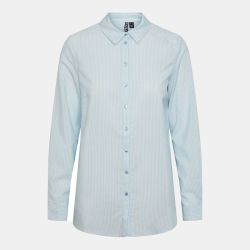 Chemise manches longues à rayures Femme PIECES